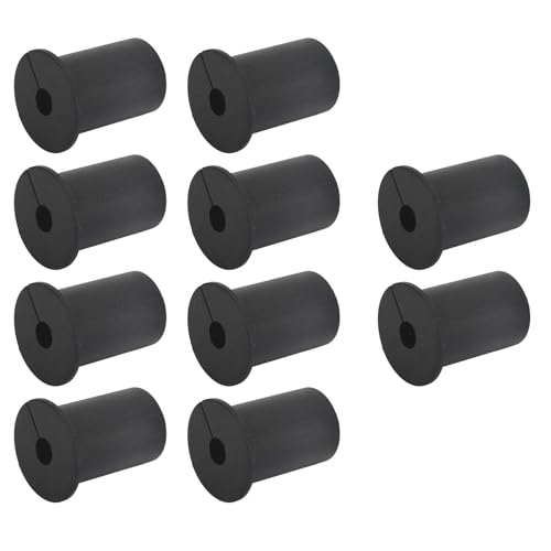 Depisuta Cable Routing Kit, Cable Grommets for Ethernet Cable, Network Through Bushings Wall Grommets Cable Mounting Accessories, Reusable Cable Ties (Black)