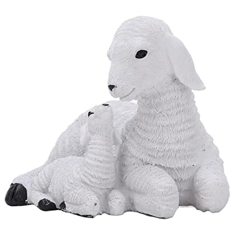 Rustic White Lamb Figurine for Home Decor Cover