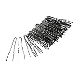 Negro Glamour Style 000250 Horquillas para moño, pack de 70, color negro