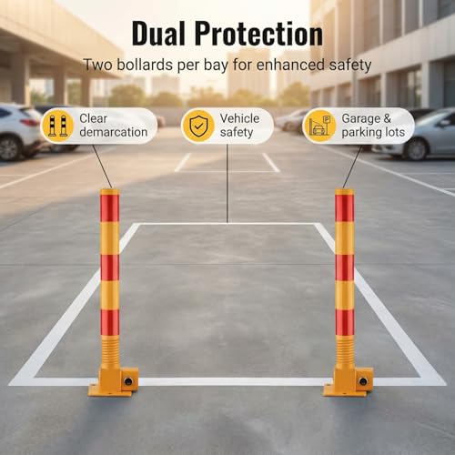 Colonne de sécurité en acier robuste et bornes de stationnement durables - 4