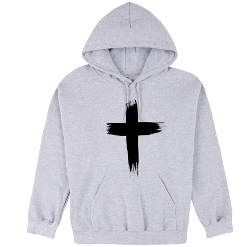 Sweat à capuche Jésus homme avec croix chrétienne résistant au lavage pour l'hiver