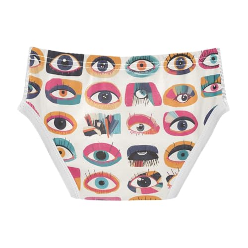 KLL Evil Eyes Black Striped Toddler Boys' Cotton Briefs Breathable Children Undies2