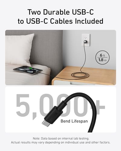 Anker Nano Charger, 2-Pack 20W Compact Fast Charger with PowerIQ Technology, for iPhone 15/15 Plus / 15 Pro / 15 Pro Max, Galaxy, Pixel 4/3, iPad, and More (2 USB-C Cables Included) - Image 5