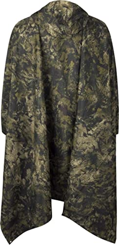 Seeland | Taxus Camo rain Poncho | | Professionelle Jagd Kleidung & Jagd Zubehör für Herren & Damen | Skandinavische Qualität Made to Last | InVis Green Blaze, One Size