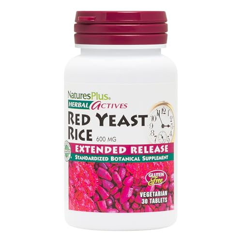 NaturesPlus Herbal Actives Red Yeast Rice, Extended Release - 30 Tablets - Non-GMO, Vegetarian, Gluten Free - 30 Servings