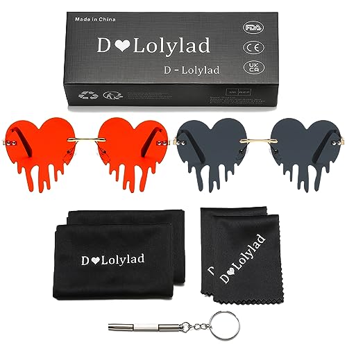 Melting Heart Sunglasses Dripping Heart Shaped Sunglasses Rave Sunglasses for Women Men3