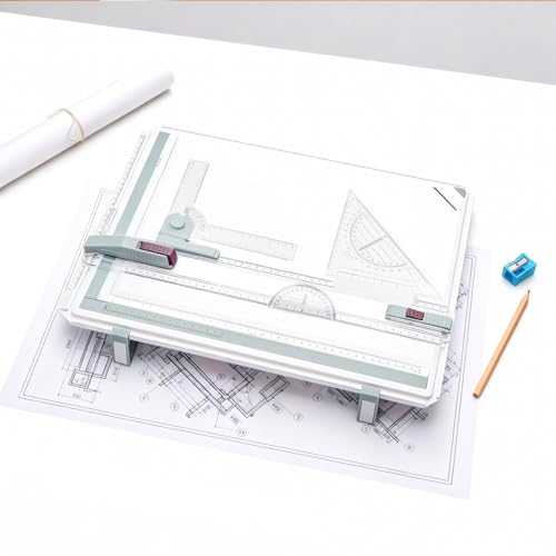 Youyijia A3 Drawing Board 51X37cm Adjustable Angle System Drawing Board Art Craft Table with Parallel Motion Accessories for Students Engineers Artists and Architects