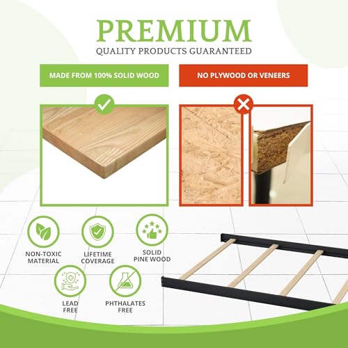 Image of Full-Size Conversion Kit Bed Rails for Oxford, Soho, Ozlo & Avalon Baby Convertible Cribs - Solid Wood - Toddler & Adult Rail for Full-Size Bed - Nursery & Baby Furniture (Brushed Steel, Bolt-On Kit)