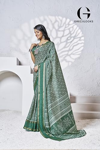 Image of GRECIILOOKS Saree | Women Saree | Saree for women latest design | Saree | Saree for Women | Silk Saree | Banarasi Saree