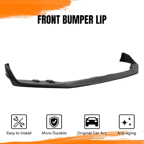MODILOVER Front Bumper Lip Spoiler, Compatible with 2015-2021 Subaru WRX & STI, PU Unpainted S208 Style Add-on Front Splitter Air Dam Chin Protector