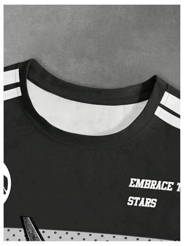 GORGLITTER Men's Short Sleeve Y2k Graphic Tees Streetwear Vintage Figure Art Print Aesthetic Casual Crewneck T-Shirt3