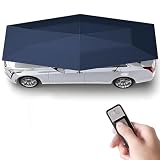 ROEFETY Ombrello per Auto Completamente Automatico per Tetto con Telecomando Blue-4.2M