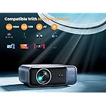 [Auto Focus/4K Support] Projector with WiFi 6 and Bluetooth 5.2, YABER Pro V9 600 ANSI Native 1080P Outdoor Movie Projector, Auto 6D Keystone & 50% Zoom, Home Theater Projector for Phone/TV Stick/PC - Image 5