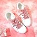 Ouligay 4 Pairs Ribbon Shoe Laces, Fashion Lace Shoelaces Flat Pink Yellow Snow Yarn Shoelace Soft Stain Organza Shoestrings for Women Sneakers Satin Ribbon Fluffy Shoe Lace