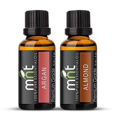 Image of MNT Combo of Argan Oil and Almond Oil For Hair Growth, Skin care (Each 15ML) - 100% Pure Natural Oil