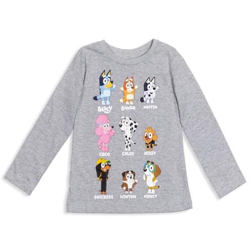 Bluey Winton Snickers Honey Muffin Bandit Dad Chilli Mom Missy Chloe Coco Bingo Girls 2 Pack T-Shirts Toddler to Little Kid2