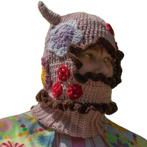Cache-cou thermique adulte : chapeau tricoté Halloween et hiver chaud