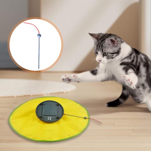 Varita de plástico para gatos de interior, 8 repuestos interactivos para ejercicio diario 4