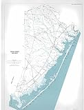 Ocean County Nj Map (1985) Doom Retro Posters & Prints on Canvas Wall Art Poster for Room Decor Unframe Full Size