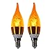 LCYZ LED Efecto de Llama Bombillas Candelabro lampara Base E14 Bombillas de Fuego para Casa de Navidad/Hotel/Bar Decoración Fiesta (2Pack)