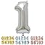 Palloncini Foil Numeri Giganti 0-100 Cm 60-65 - Oro, Argento, Rosa, Blu - Decorazione Compleanno, Anniversario, Festa - 5