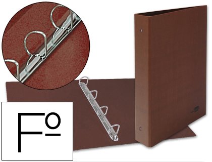 Liderpapel CA37 4 Ring Binder, Dark Natural - Image 2