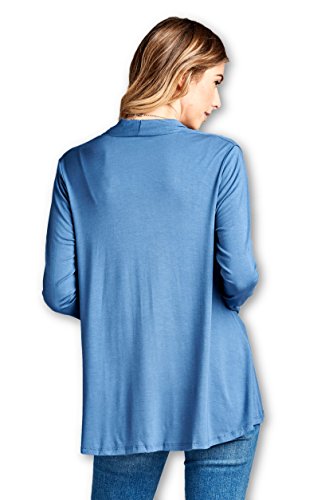 Image of Women Casual Open Front Long Sleeve Lightweight Softest Viscose Made from Bamboo Cardigan
