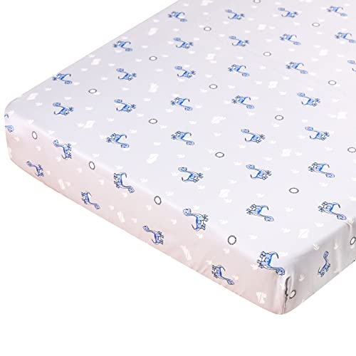 Image of JISEN 3 Piece Crib Bedding Set Crib Quilt Crib Sheet Pillowcase - Soft Microfiber Printed Nursery Set for Baby Boys or Girls Dinosaurs