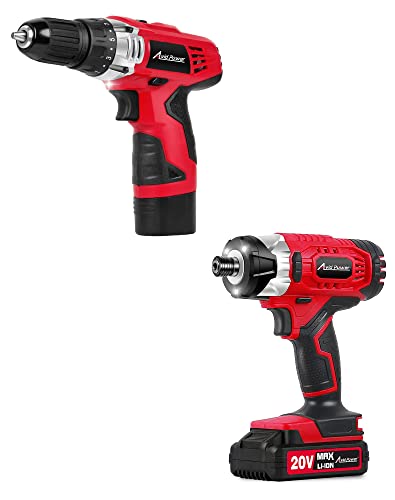 Avid Power 12V Power Drill Set Bundle With Impact Driver Kit #TOP25