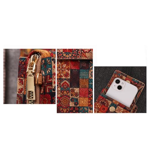 Mandala Bohemian Small Purses for Women Crossbody Strap Bag Cell Phone Wallet Cellphone Cross Body Case Flower with Pocket (Style-G)4