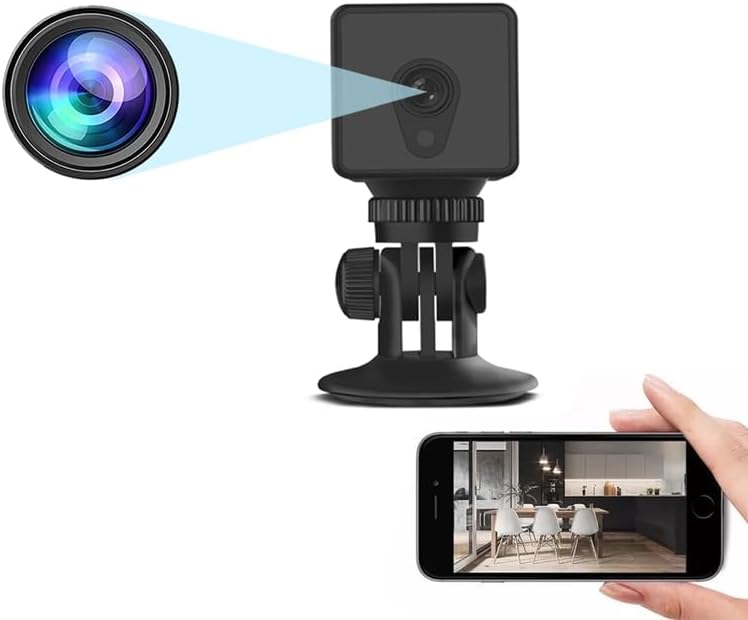 AOBOCAM Caméra De Surveillance WiFi 4K HD, Mini Caméra Espion Intérieur
