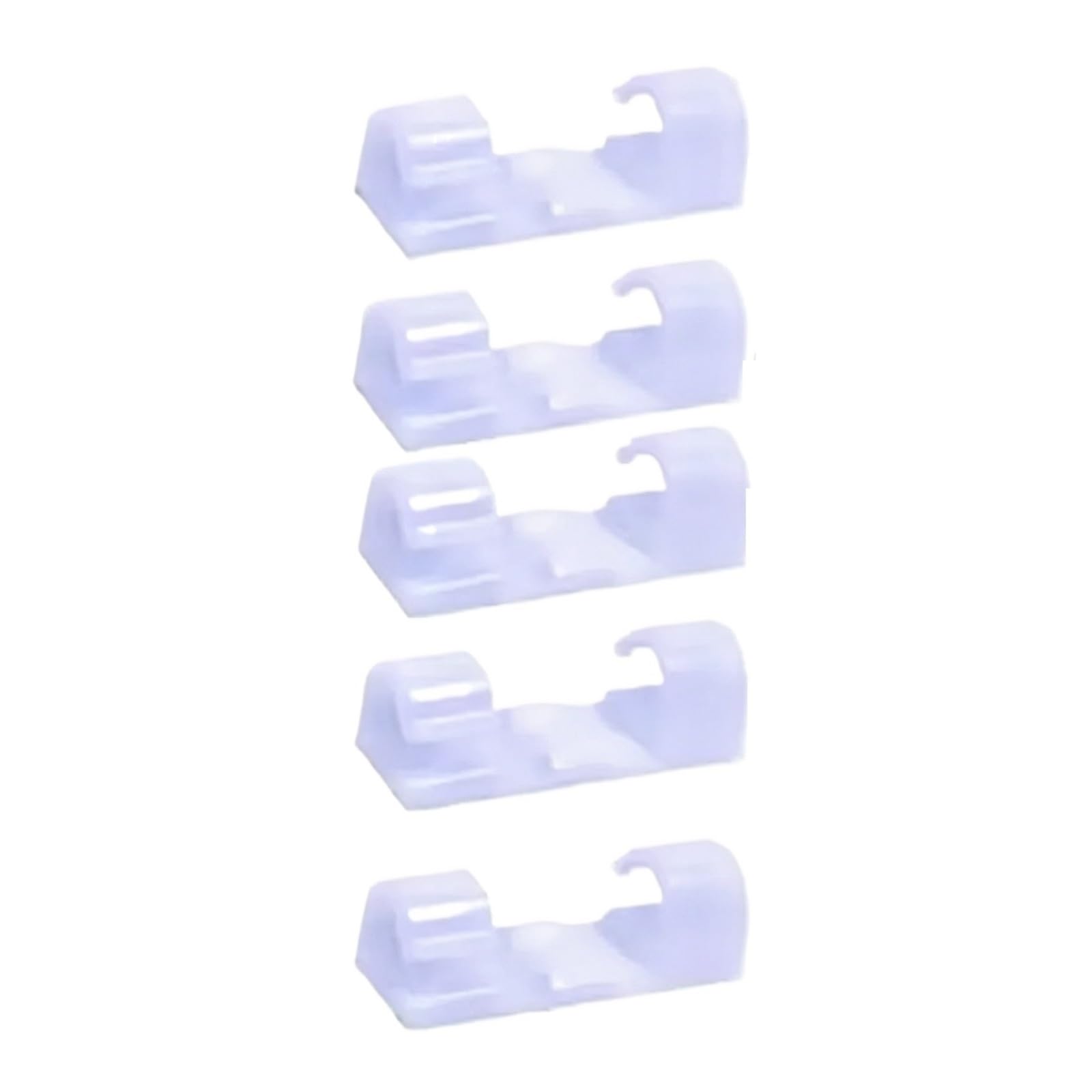 Dpnentv 20X-White Self Adhesive Cable Clips Wire Holder Cord Organizer Car Management Clamp