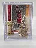 Chicago Bulls Replica NBA 1998 Championship Ring Trophy Shadowbox w/MJ Card
