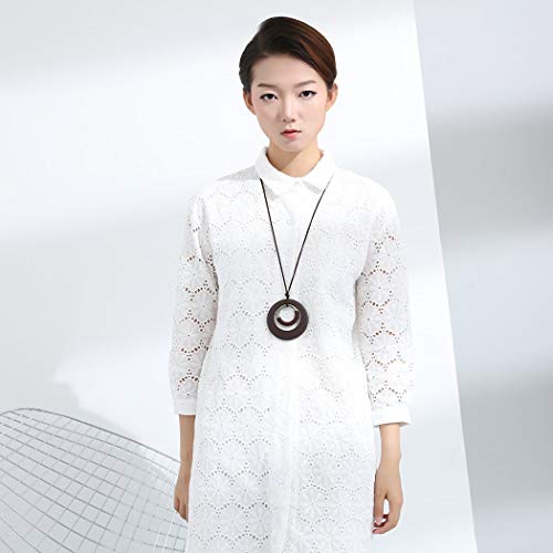 Coostuff Anna Handmade Big Brown Wood Pendant African Vintage Long Necklace For Women Jewelry Chunky Necklaces #TOP5