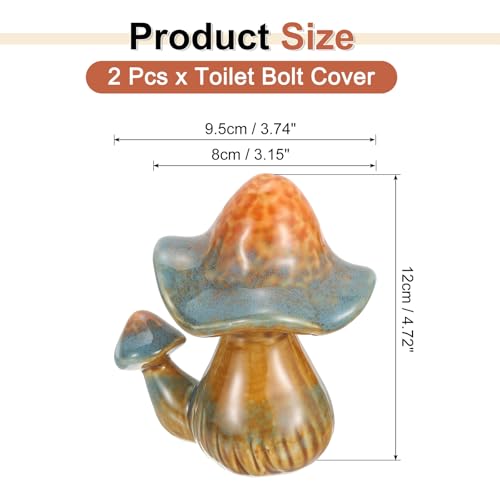 Cache-boulon de toilette uxcell en céramique pour masquer les vis - 3
