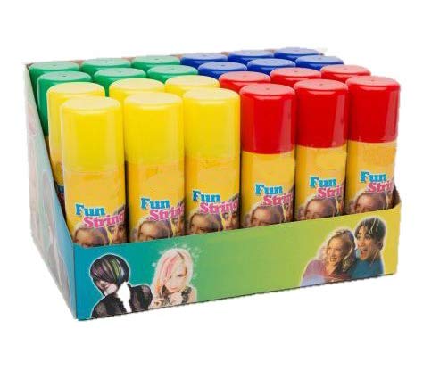 LP Divertissements Lot de 24 Bombes à serpentin Fil Fou Mix 83ml