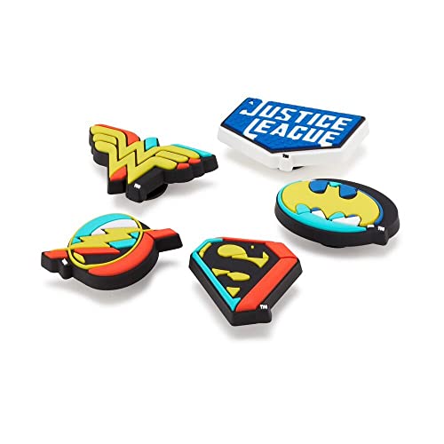 Image of Crocs Jibbitz 5-Pack Superhero Shoe Charms | Jibbitz, Justice League, Small