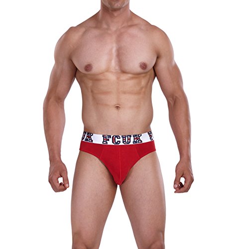 Image of FCUK Men's Cotton Brief (8907553009257 CBR07-RED-S)
