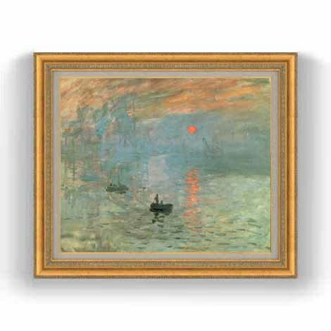Amazon.co.jp: クロード・モネ 印象、日の出 F12 油絵直筆仕上げ 754