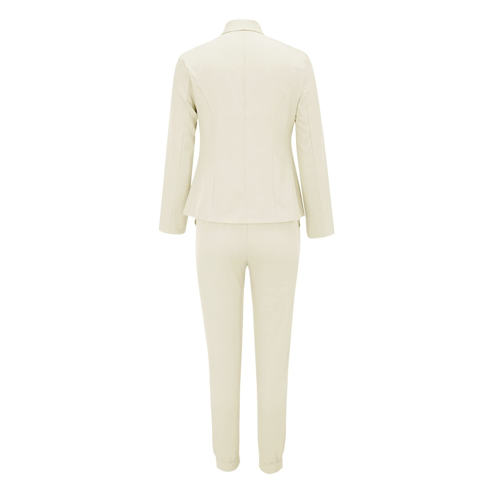 Set di 2 pezzi da donna in cotone con top e pantaloni, abbigliamento casual, comodo, chic, set da jogging e relax, set coordinato in due pezzi, A135