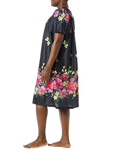 Image of AmeriMark Casual Women's Patio Muumuu House Dress Loose Comfortable Short Sleeve Sun Dress Lounger Gown Sleepwear for Ladies