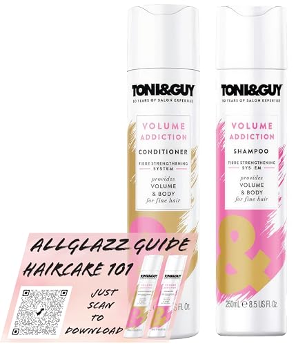 T&G Volume Addiction Shampoo & Conditioner for Fine Hair 250ml includes a Shampoo & Conditioner free downloadable eBook from Allglazz just scan the QR code.