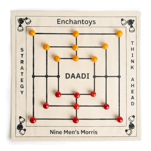 Daadi Board Game | Nine Men's Morris Game, Navakankari, Nine Men'...