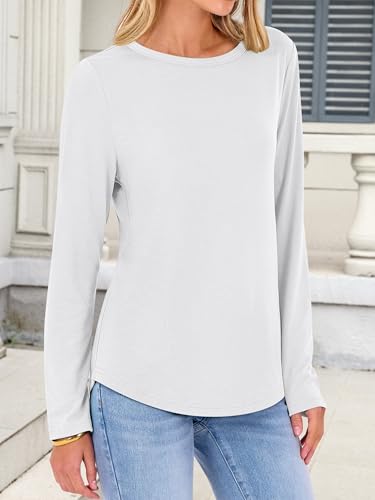 ANRABESS Long Sleeve Shirts for Women Casual Crewneck Basic Tee Tshirts Loose Fit Curved Hem Tunic Top 2025 Fall Outfits3