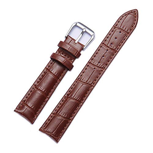 Bracelet de montre en cuir véritable avec finitions soignées pour cadran de 18mm