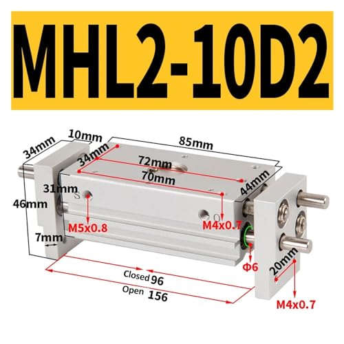 Cylindre de remplacement MHL2 double effet pour serrage - 3