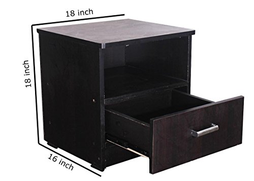 Image of Caspian Leaf Textured Side Table With 1 Drawer