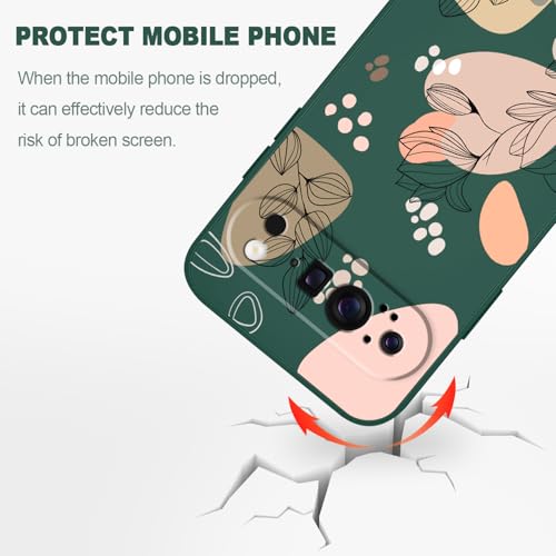 Coque Google Pixel 9 Pro XL LEECG vert Morandi à motif floral - 5