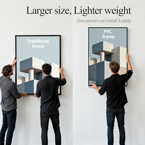 Image of Lavezee 24x36 Poster Frame Black, Lightweight 24 x 36 Poster Frames for Wall Mounting, Display 24 by 36 Pictures, Posters & Art Prints Vertically or Horizontally, 3 Packs