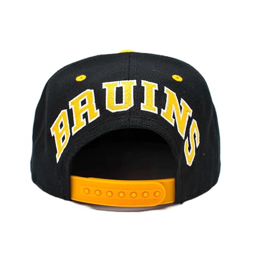 AMERICAN NEEDLE OFFICIALLLY Licensed NHL Block Letter Snapback Cap Boston Bruins Hockey HAT Authentic New